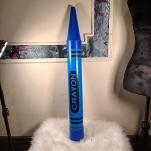 VTG 1988 Crayola Crayon Piggy Bank 35" Blue